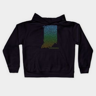 Indiana State Outline Maze & Labyrinth Kids Hoodie